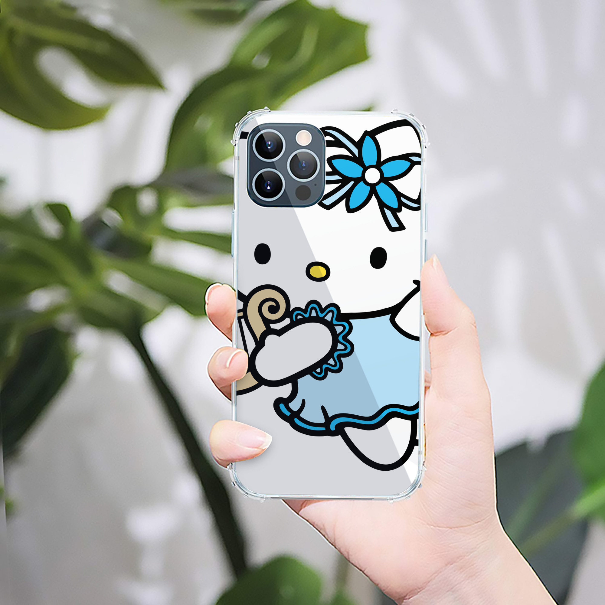 （画像用） Hello Kitty ハローキティ 【iPhone 12シリーズ対応】透明スマホケース（クリアソフトケース）